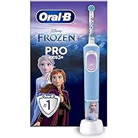Oral-B Pro Kids Disney Frozen Children's Electric Toothbrush, 1 Soft Brush, Timer and Vibration, Rechargeable Battery, 4 Stickers, Ages 3 and Up