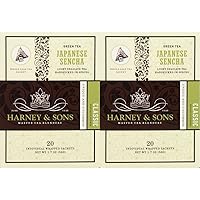 Harney & Sons Green Tea, Japanese Sencha, 20 Count (Pack of 2)
