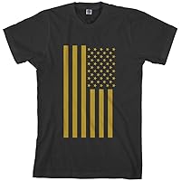 Threadrock Men's Gold American Flag T-Shirt