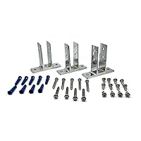 Harris Hardware 15516 Urinal Screen Pack 3 Polished Chrome Die Cast Zamac 2-Ear Urinal Screen Brackets for 1 in. Panels with Fasteners