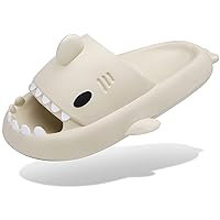 INMINPIN Men's and Women's Shark Slides Cloud Slippers Summer Novelty Open Toe Slide Sandals Anti-Slip Beach Pool Shower Shoes with Cushioned Thick Sole