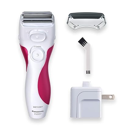 Panasonic Electric Shaver for Women, Cordless 3 Blade Razor, Pop-Up Trimmer, Close Curves, Wet Dry Operation, Independent Floating Heads - ES2207P