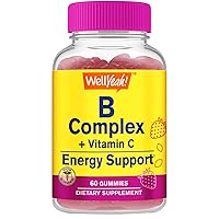 Vitamin B Complex Gummies -with Vitamin C, Niacin, Vitamin B6, Folic Acid, Vitamin B12, Biotin & Pantothenic Acid - 2 Month Supply -Natural Sourced Flavors, Non GMO, Gluten Free -60 Gummies