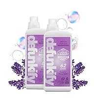 Defunkify Laundry Detergent Liquid | Laundry Soap w/Odor Crushing & Stain Removing Power | Cleaning Supplies | EPA Safer Choice, 87% BioBased - 124 Loads (2-Pack of 62 Load Bottles) (Lavender)