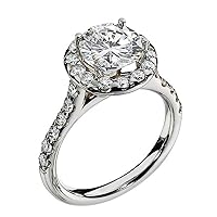 1.25ct Round Cut Diamond Engagement Ring in Platinum