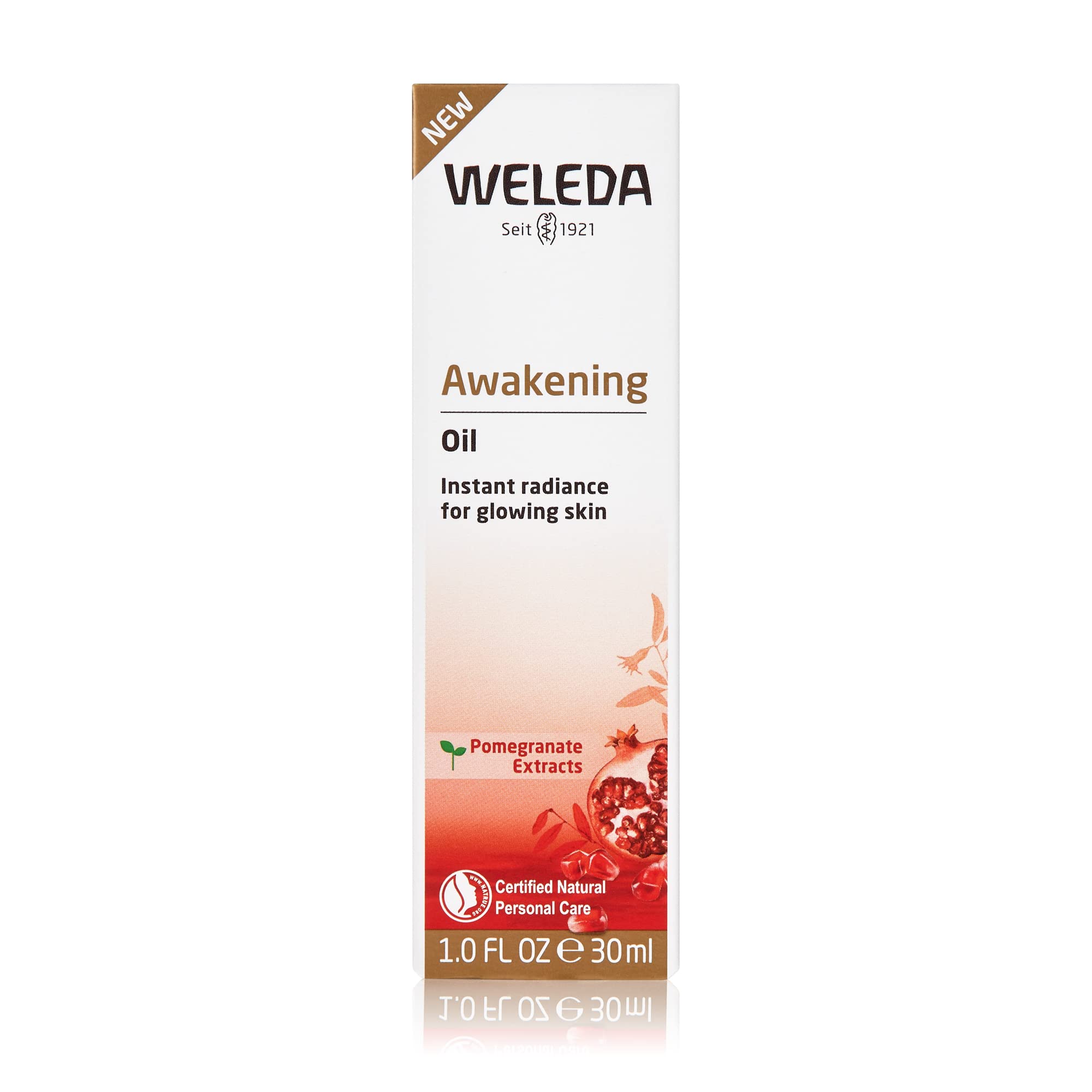 Weleda Awakening Face Oil, 1 Fluid Ounce, Plant Rich Moisturizer with Pomegranate Extract and Aloe Vera