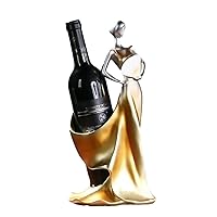 Beauty Lady Statue Wine Bottle Holder, Innovative Wine Rack, Dancing Girl Figurines Stylish Wine Rack, Wine Bottle Display Holder Storage Accessories, Wine Decoration for Living Room, Wine Cabinet Bar