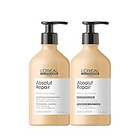 L'Oreal Professionnel Absolut Repair Shampoo & Conditioner Set | Repairs Damage & Provides Shine | With Quinoa & Proteins | For Dry, Damaged Hair