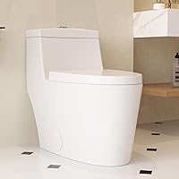 DeerValley Compact One-Piece Toilet, Dual Flushing Toilet with 17