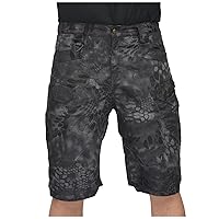 Mens Twill Cargo Shorts Classic Fit Camouflage Shorts Work Wear Short Pants Knee Length Combat Safety Cargo Pants