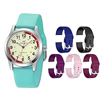 SIBOSUN Watch Bands 20mm Quick Release Silicone Watch Bands Comfortable Waterproof Watch Strap Colorful Set (5 Packs - Light Pink, Burgundy, Purple, Navy, Black)