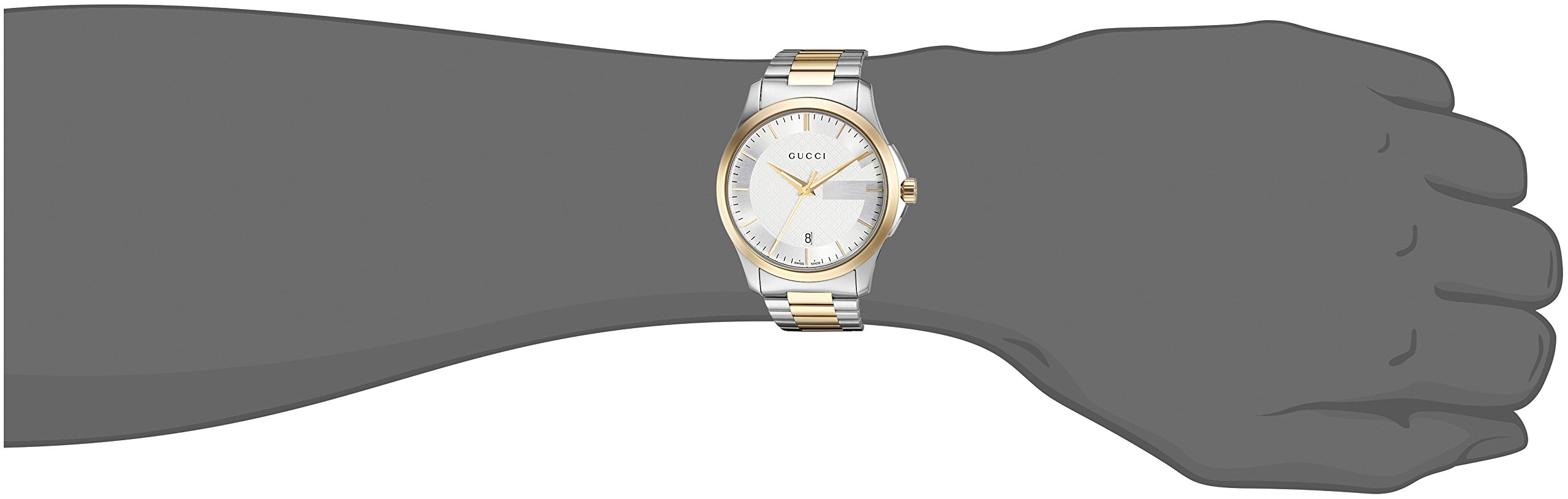 Gucci Swiss Quartz Stainless Steel Dress Two-Tone Men's Watch(Model: YA126474)