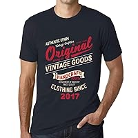 Men's Graphic T-Shirt Original Vintage Clothing Since 2017 7th Birthday Anniversary 7 Year Old Gift 2017 Vintage