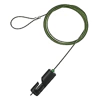 Fukui Metal Crafts Mini Wire Freely Fit Black x Green Φ0.05 inch (1.3 mm) L = 5.9 ft (1.5 m) Picture Rail Hanging Hook for Posters, Picture Frames, Paintings, Wall Hangings, Exhibitions, 2375-lbs