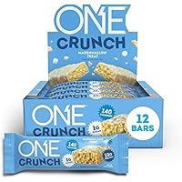 Protein Bars, CRUNCH Marshmallow Treat, Gluten Free Protein Bars with 12g Protein and only 1g Sugar, Healthy and Guilt-Free Snacking for any Occasion (12 Count)
