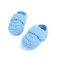Baby Newborn Toddler Infant Prewalker Hand-Knitted Wool Crochet Crib Shoes
