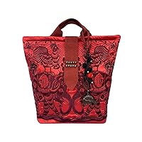 MIYACHY Chinese Style Vintage Embroidery Satchel Shoulder Bag Ethnic Handmade Handbag Casual Bag- Jixiang