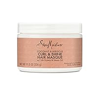 Hair Mask Coconut & Hibiscus for Dry Curls Hair Mask with Shea Butter 11.5 oz