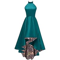 Woman's A-Line Camo High Low Wedding Guest Dresses Bridesmaid Dress Prom Gown