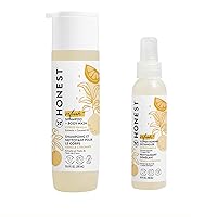 Citrus Vanilla 2-in-1 Cleansing Shampoo + Body Wash + Conditioning Detangler Bundle | Naturally Derived, Tear-free, Hypoallergenic | 10 fl oz, 4 fl oz