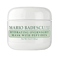 Mario Badescu Hydrating Overnight Mask with Peptides for All Skin Types | Anti-Aging Sleep Mask that Hydrates | Formulated with Palmitoyl Pentapeptide-4 and Palmitoyl Tetrapeptide-7| 2 fl OZ