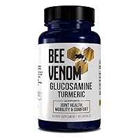 Bee Venom Dietary Supplement - Glucosamine Turmeric Blend, Improves Joint Health, Mobility and Comfort Supplement - Extra Strength Pills - Natural Health Complex – 60 Capsules (1)