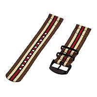 Clockwork Synergy - 22mm 2 Piece Classic Nato PVD Nylon Brown/Tan/Green/Red Replacement Watch Band
