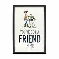 Disney Pixar Toy Story You've Got a Friend In Me Woody and Buzz Framed Wall Decor - Cute Toy Story Picture