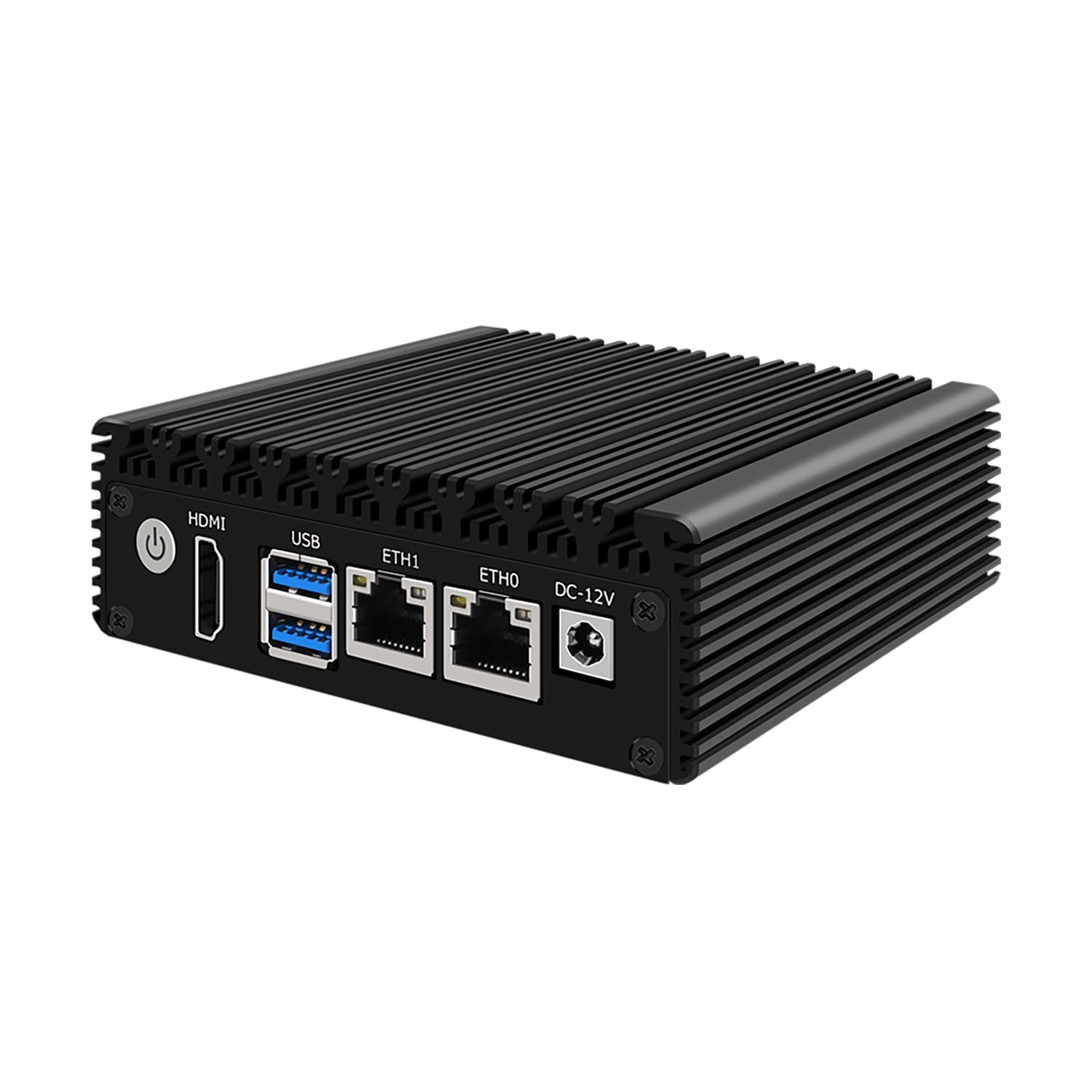 HUNSN Micro Firewall Appliance, Mini PC, VPN, Router PC, Intel Celeron N3050, RJ13, AES-NI, 2 x Realtek RTL8111H LAN, HDMI, 2 x USB3.0, Barebone, NO RAM, NO Storage, NO System