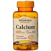 Sundown Calcium 600Mg Plus D3 Tablets 120 Ct (2 Pack)