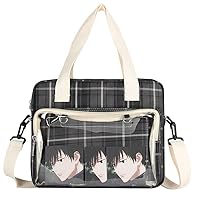 Ita Bag Crossbody Kawaii Cute Pin Accessories Display Cosplay Bag Messenger Plaid Japanese Uniforms Bags