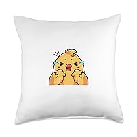 Crying Chicken-I Hate Mondays Throw Pillow, 18x18, Multicolor