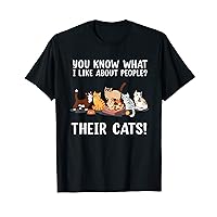 You Know What I Like About People Their Cats Cat Lover T-Shirt