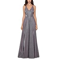 Xscape Womens Shimmer Two Tone Formal Dress
