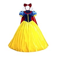 Halloween Classic Deluxe Princess Costume Adult Queen Fairytale Dress Role Cosplay for Kids Adult