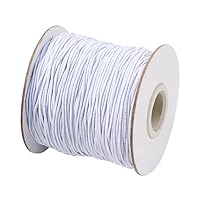 Elecrelive 109Yards Elastic Cord 1mm White Stretch Round String Beading Cord for DIY Jewelry Making Sewing and Crafting