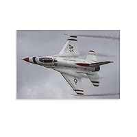 F-16 Fighting Falcon Fighter Military U.S. Air Force Thunderbirds Flight Show Creative Photography P Wall Art Paintings Canvas Wall Decor Home Decor Living Room Decor Aesthetic 08x12inch(20x30cm) Un