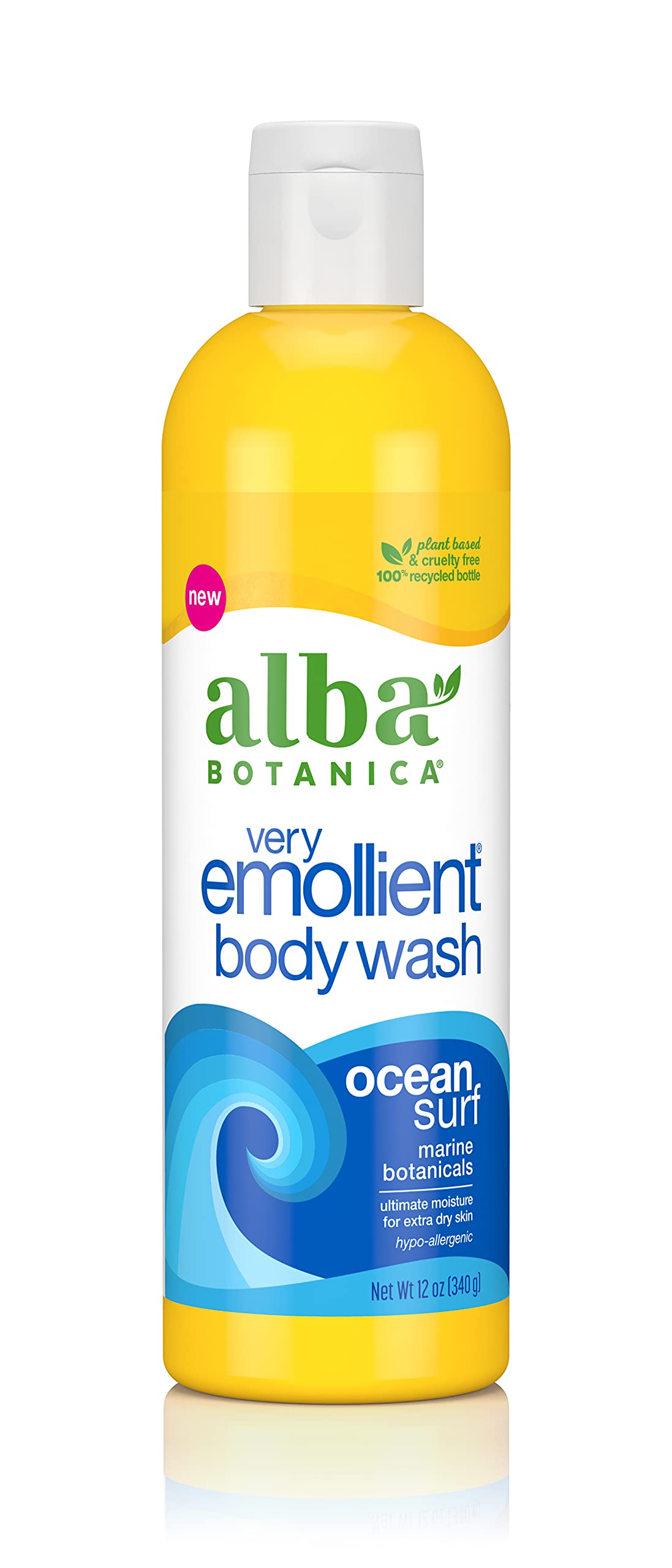 Alba Botanica Very Emollient Body Wash, Ocean Surf, 12 Oz