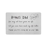 Stepdad Step Father Gifts - Thank You for Loving Me As Your Own - Stepfather Birthday Gifts, Step Dad Christmas, Engraved Wallet Card