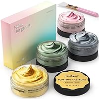 Neatique Face Masks Skincare Set, 480g (120gx4) High Capacity Facial Mask, Clay Mask Set with Turmeric w/Vitamin C, Green Tea, Rose&Dead Sea Mud, Deap Cleansing, Hydration&Pore Refinement