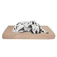 PETMAKER Memory Foam Dog Bed ? 2-Layer Orthopedic Dog Bed with Machine Washable Cover - 37 x 24 Dog Bed for Large Dogs up to 65lbs (Tan)