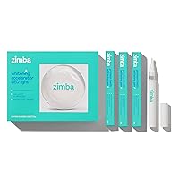 Zimba Supreme LED Teeth Whitening Kit with 3 Whitening Pens | LED Accelerator Light for Coffee, Wine, Soda, Tea, Tobacco, and Other Stains