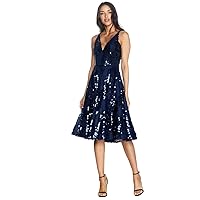 Dress the Population Women's Sophie Sleeveless Fit & Flare Sequin Short Party Dress