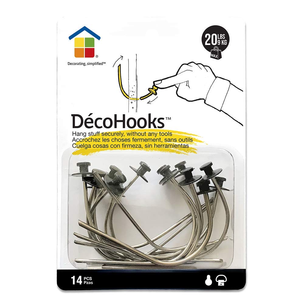 Under the Roof Decorating 100155 Picture Hangers, Small Head, Black, 14 Piece