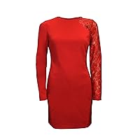 bebe Red Lace Detailed Sheath Dress