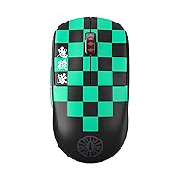 [Pulsar x Demon Slayer] X2V2 Medium Wireless Gaming Mouse, Ultra Lightweight Collectible Mouse, Symmetrical PC Mac Computer Mice, Optical Switch, 26000 DPI, KAMADO TANJIRO (Superglide Included)