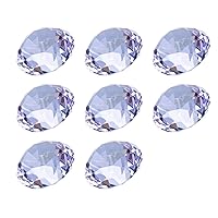 LONGWIN 30mm(1.2 inch) Crystal Diamond Themed Dinner Party Table Decoration Party Favors Gift Idea Pack of 8 (Purple)