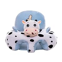 Naisicore Baby Sitting Chair Cover, 21.6inch Cute Cow Shaped Baby Floor Seat Cover, Learn to Sit Lounger Covers for Infants Toddler Sitting Chair (Only Cover, No Filling)