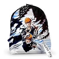 BLEACH Anime 3D Printing Backpack Rucksack Daypack Casual Bag with Keychain Style / 8