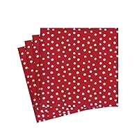 Entertaining with Caspari Small Dots Cocktail Napkins, Red, (Pack of 20)